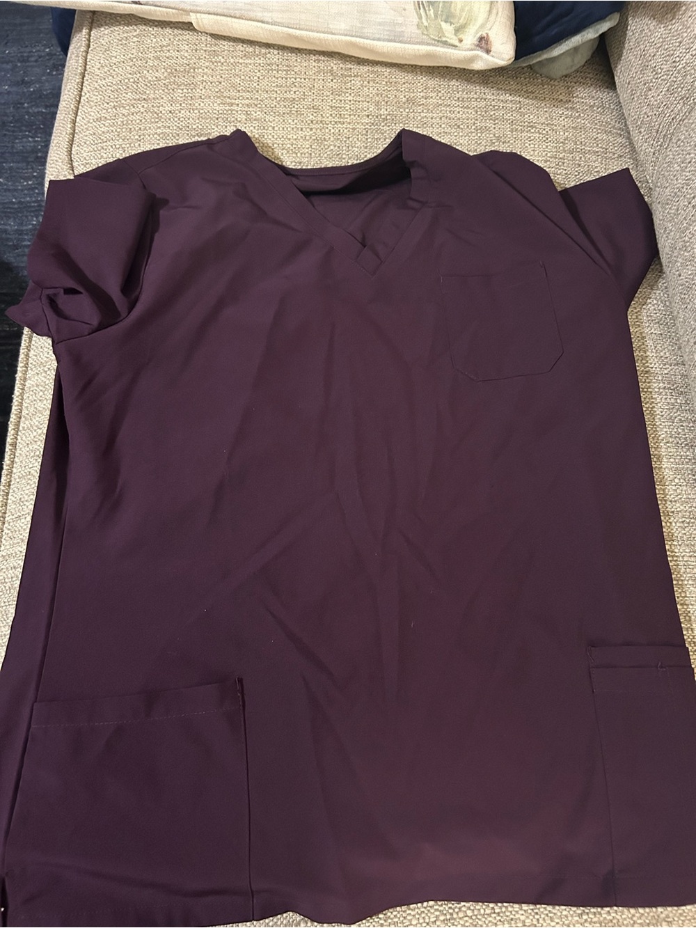 Men's V-Neck Medical Scrub set- Deep Plum size Large